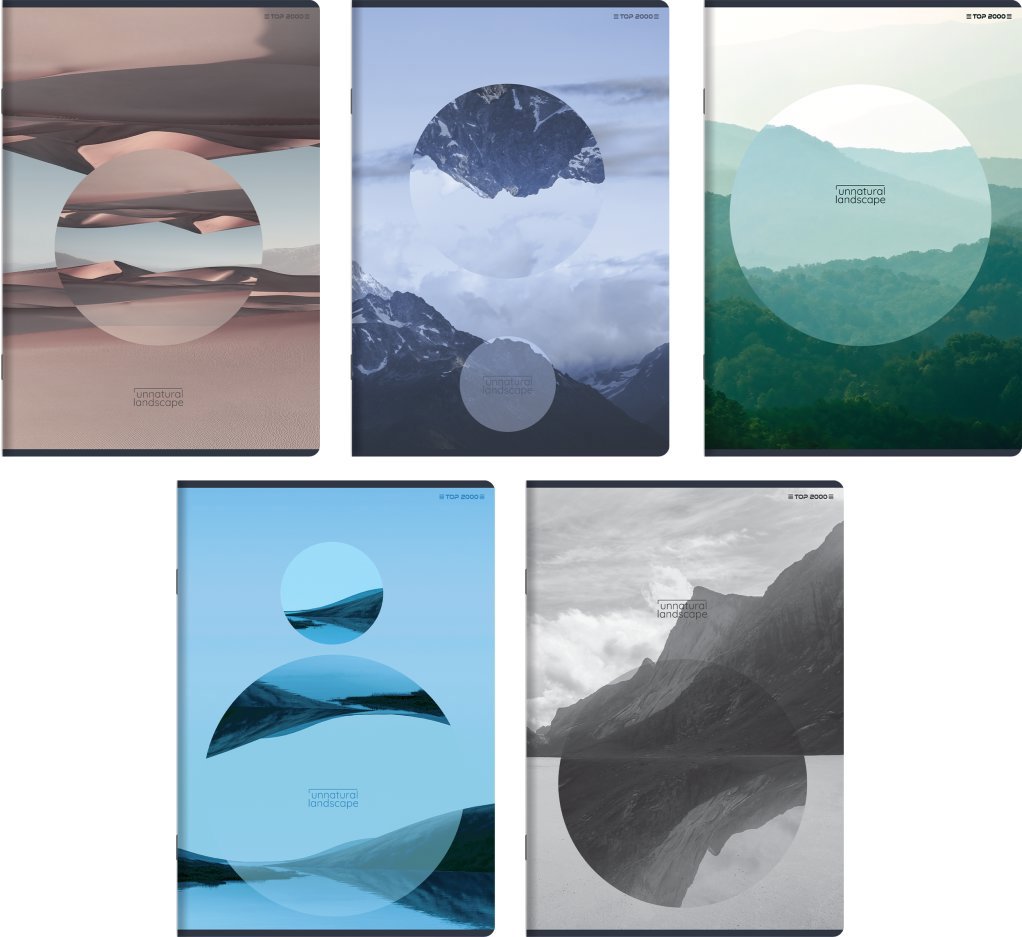 TOP 2000 Unnatural Landscape A5, liniert, 32 Blatt - Motivmix (1 Stück)