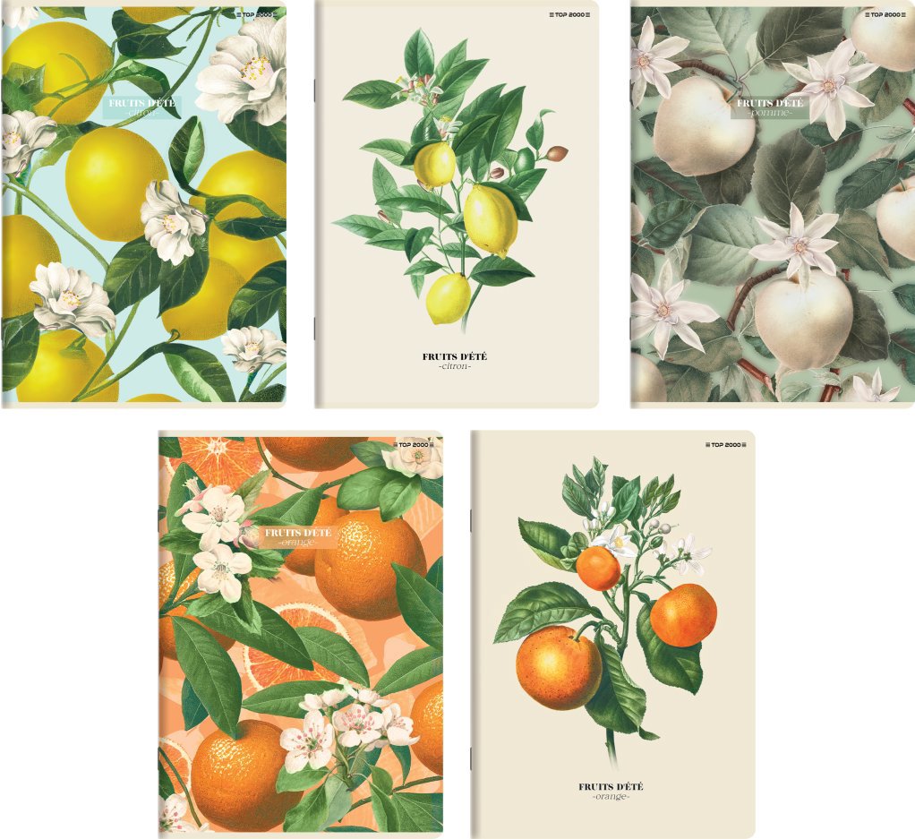 TOP 2000 Summer Harvest Club A5 564, liniert, 60 Blatt - Motiv-Mix (1 Stück)