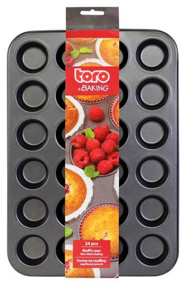 TORO Muffinform für 24 Muffins - 38,5 cm x 26 cm x 2,2 cm, 24 Stk