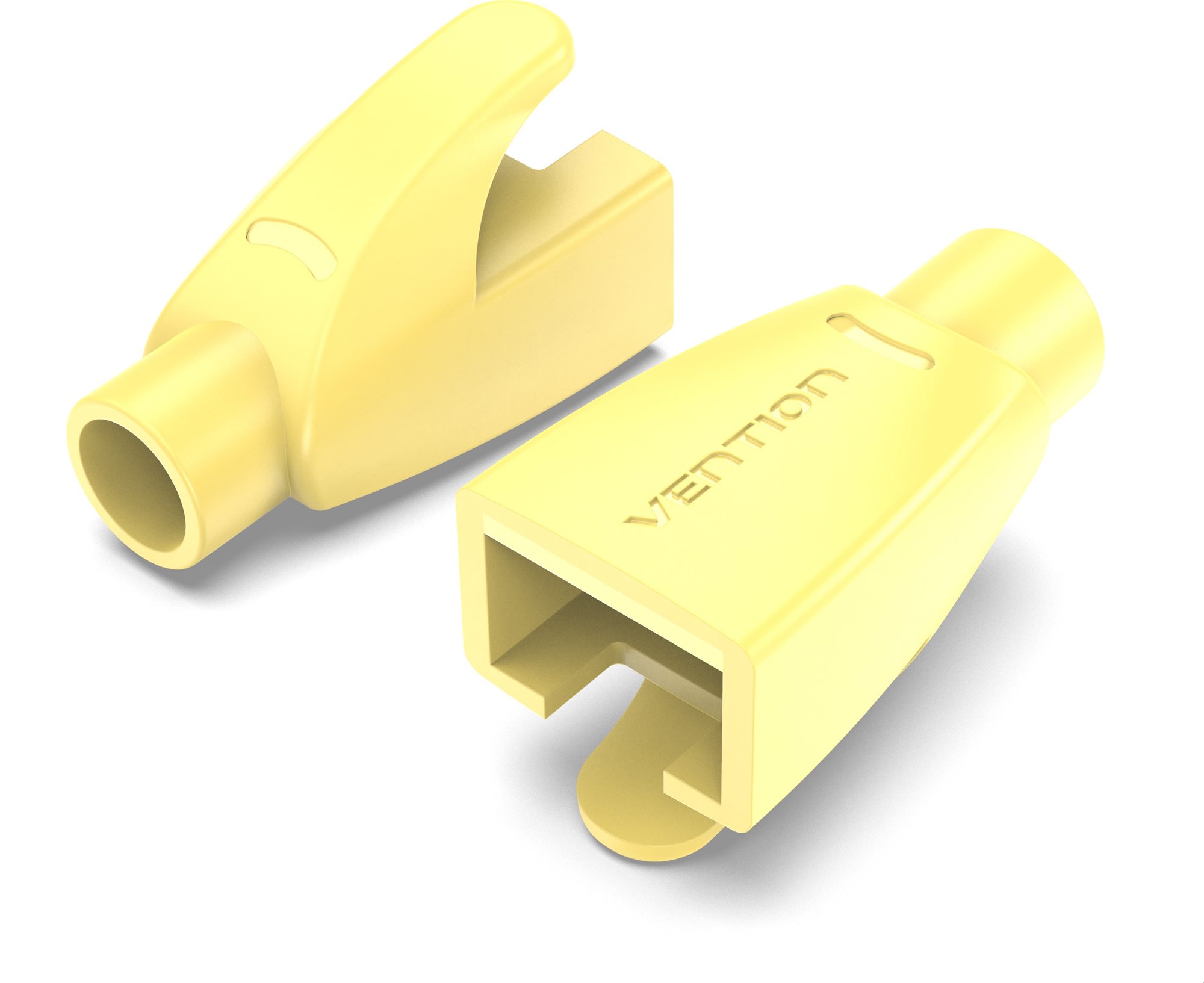 Vention RJ45 Strain Relief Boots Yellow PVC Type 100 Pack, 100 Stück