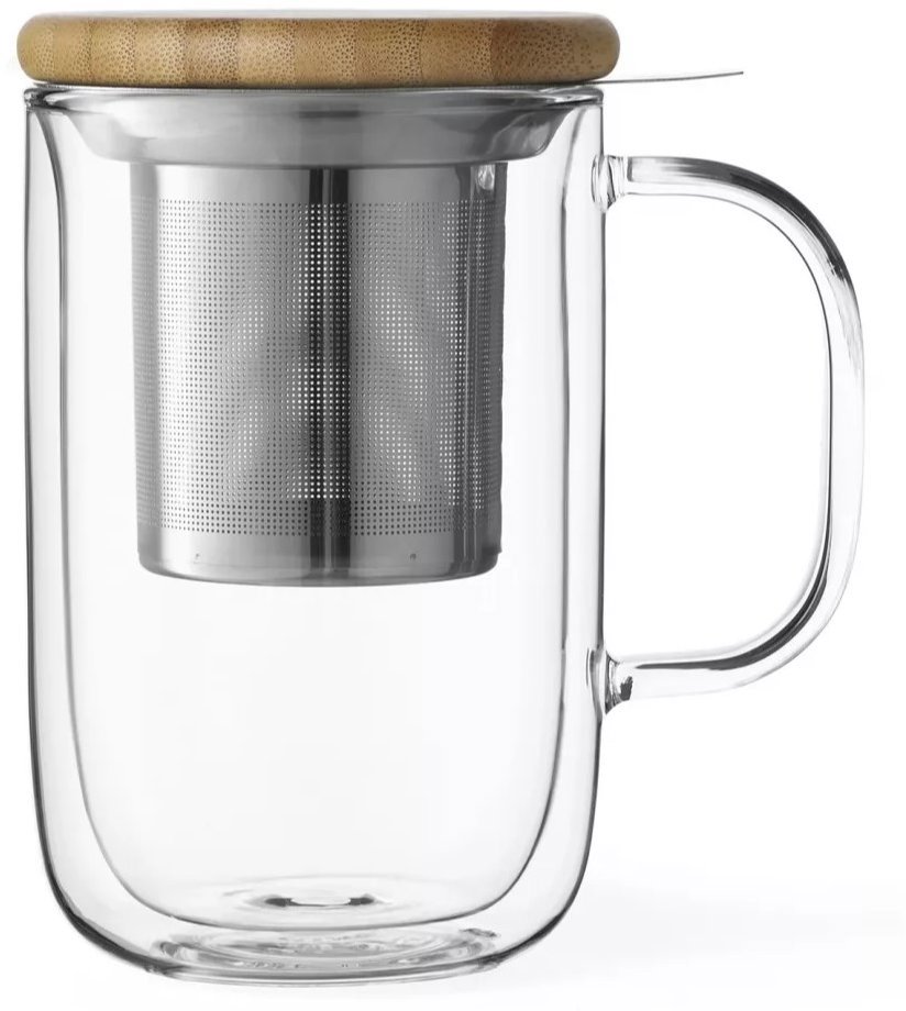 VIVA SCANDINAVIA BALANCE Teetasse mit Teesieb 500 ml Doppelwandglas