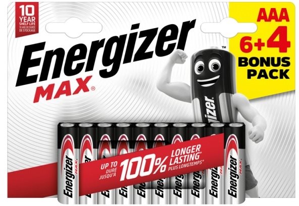 Energizer MAX AAA 6+4 kostenlos, 10 Stk