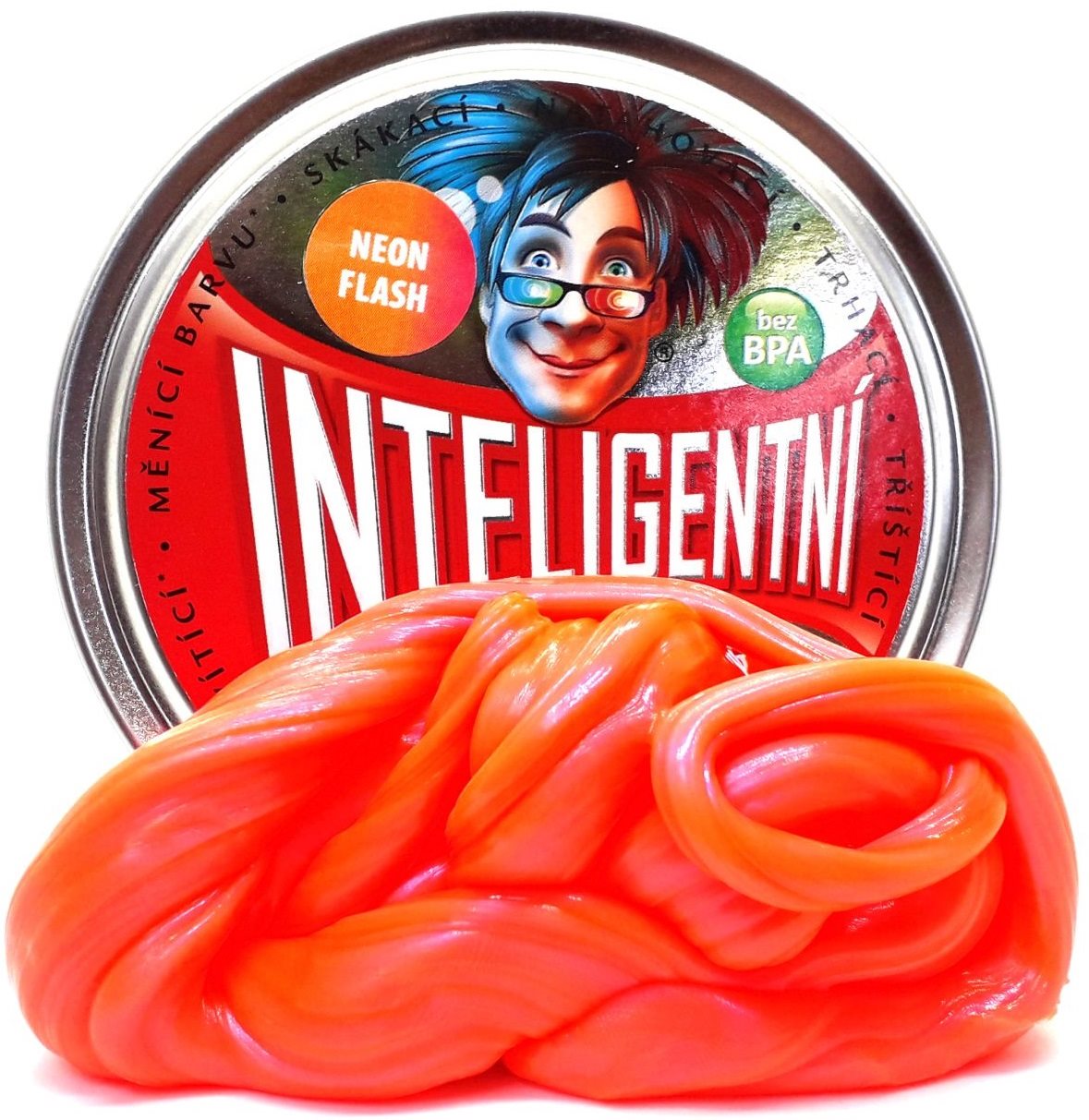 Intelligente Knete - Neon Flash (Crystal), 1 Stück