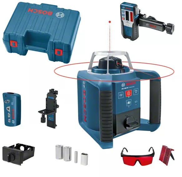 BOSCH Professional Rotationslaser für die Bauindustrie GRL 300 HV + LR 1 Lboxx, 0.601.061.504