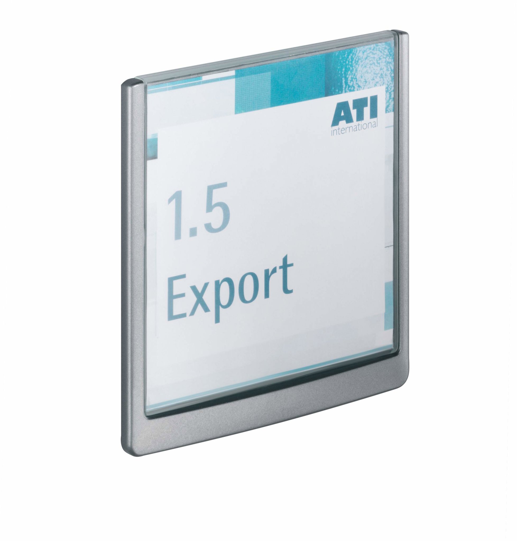 DURABLE CLICK SIGN Informationstafel grau, 149 x 148,5 mm