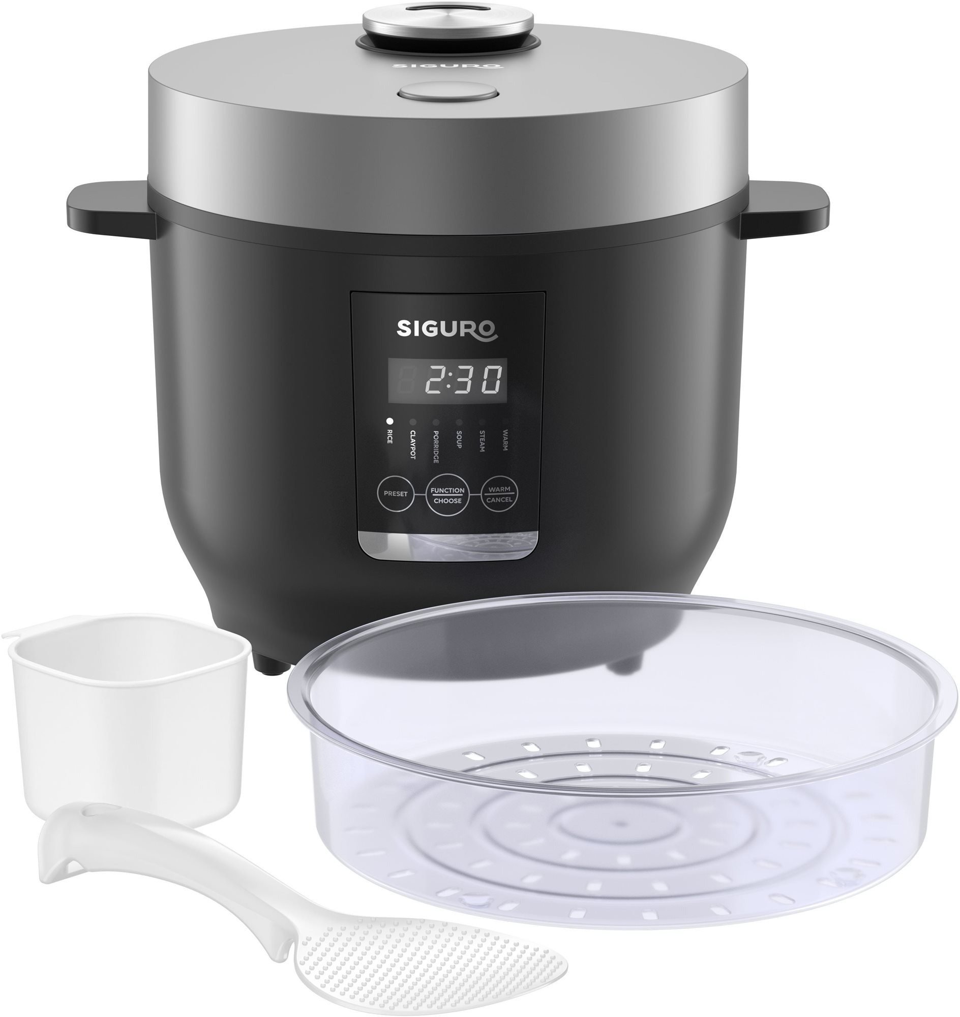SIGURO RC-R700 Rice Master Digital mit Dampfgarer